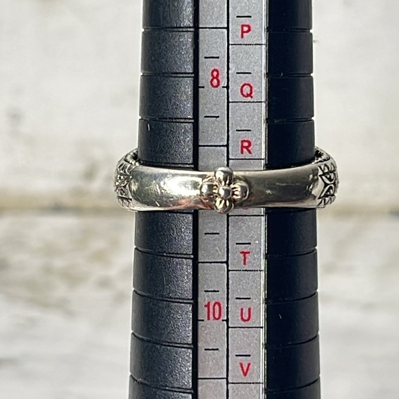 Beautiful Barbara Bixby Sterling Silver 18K Chrysoprase Doublet Ring. - Picture 8 of 9